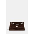 Кожена чанта Tory Burch Kira Turnlock Suede