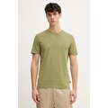 Памучна тениска BOSS в зелено с изчистен дизайн 50539831