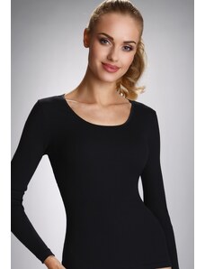 Eldar Памучна блуза в черен цвят в макси размери Irene