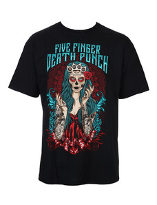 Мъжка тениска Five Finger Death Punch - лейди Муерта - Черен - ROCK OFF - FFDPTS18MB