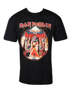 Тениска метална мъжки Iron Maiden - Powerslave Светкавица кръг - ROCK OFF - IMTEE70MB