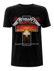 ROCK OFF Мъжка тениска Metallica - Master На кукли кръст - Черен - RTMTLTSBCRO
