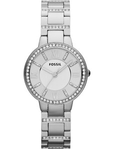 FOSSIL Аналогов часовник 'Virginia' сребърно / бяло