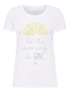 EINSTEIN & NEWTON Тениска 'Gin' жълто / бяло