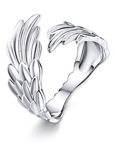 EdenBoutique Регулируем сребърен пръстен Guardian Feather