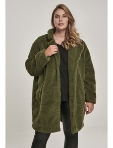 Дамско палто в цвят маслина Urban Classics Ladies Oversized Sherpa Coat