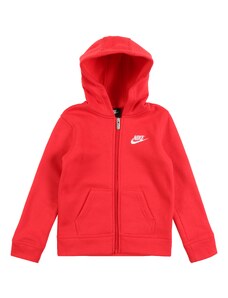 Nike Sportswear Суичъри с качулка 'Club' червено / бяло