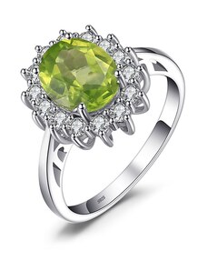 EdenBoutique Сребърeн пръстен Diana\'s Peridot Ring