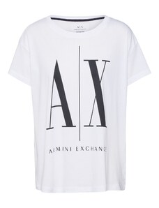 ARMANI EXCHANGE Тениска '8NYTCX' черно / бяло