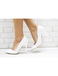 Жени, Дамски елегантни обувки бели EOBUVKIBG