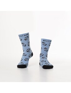 FASARDI Blue women's socks with figures