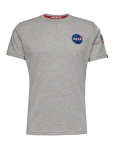 ALPHA INDUSTRIES Тениска 'Space Shuttle' синьо / жълто / сив меланж / черно / бяло