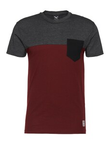 Iriedaily Тениска тъмносиво / винено червено / черно