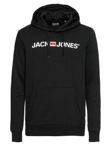 JACK & JONES Суичър пъпеш / черно / бяло
