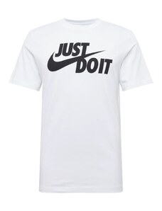 Nike Sportswear Тениска 'Swoosh' черно / мръсно бяло