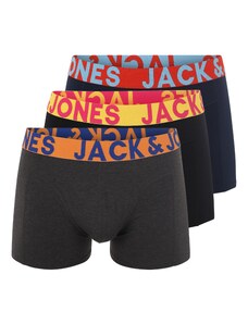 JACK & JONES Боксерки 'Sense' тъмносиньо / антрацитно черно / оранжево / черно