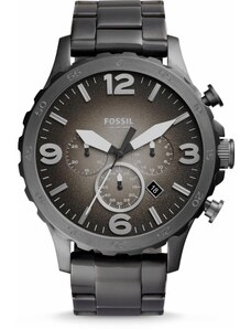 FOSSIL Аналогов часовник 'NATE' графитено сиво / сребърно