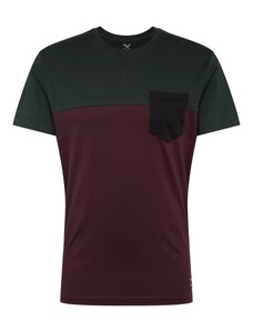 Iriedaily Тениска зелено / патладжан / тъмночервено