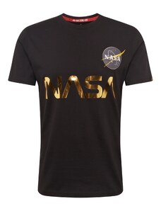 ALPHA INDUSTRIES Тениска 'NASA Reflective T' злато / черно