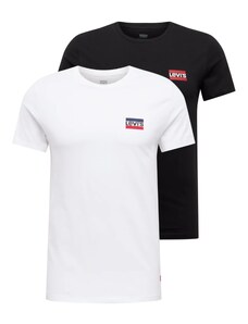 LEVI'S  Тениска '2Pk Crewneck Graphic' морскосиньо / червено / черно / бяло
