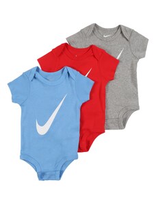 Nike Sportswear Бебешки гащеризони/боди синьо / сив меланж / червено / бяло