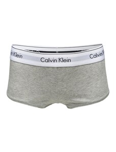Calvin Klein Underwear Дамски бикини 'Boyshort' сив меланж / черно / бяло