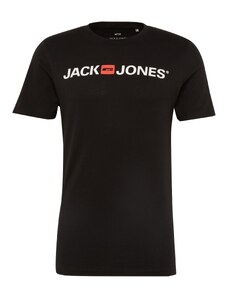 JACK & JONES Тениска 'Essentials' ярко червено / черно / бяло