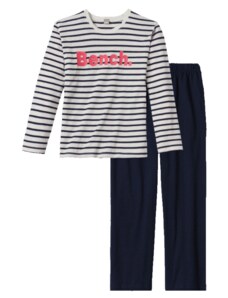 BENCH Комплект пижама нейви синьо / корал / естествено бяло