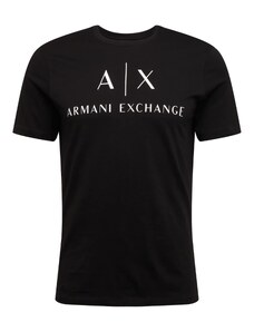 ARMANI EXCHANGE Тениска '8NZTCJ' черно / бяло