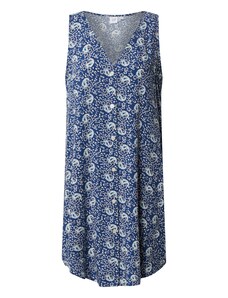 GAP Рокля 'V-SL BTN SHFT DRESS' опушено синьо / светлосиньо / бяло