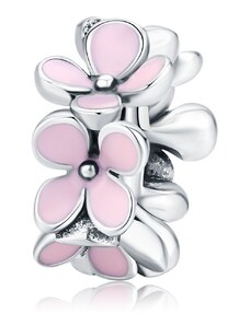 EdenBoutique сребърен талисман Pink Flower Charm