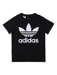 ADIDAS ORIGINALS Тениска 'Trefoil' черно / бяло