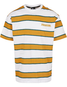 Мъжка тениска Starter Logo Striped в бял и жълт цвят