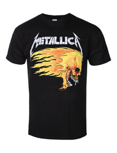 NNM Мъжка тениска Metallica - Flaming Skull Tour 94 Black - RTMTLTSBFLA