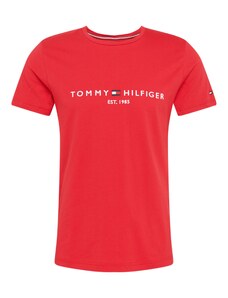 TOMMY HILFIGER Тениска нейви синьо / ярко червено / бяло