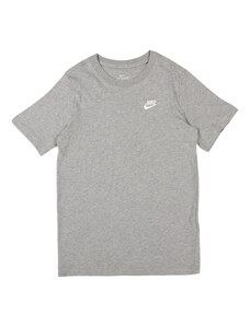 Nike Sportswear Тениска светлосиво / бяло