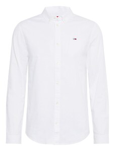 Tommy Jeans Риза 'Oxford' нейви синьо / светлочервено / бяло