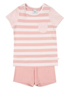 SANETTA Комплект пижама пастелно розово / бяло