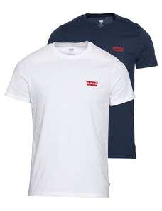 LEVI'S  Тениска '2Pk Crewneck Graphic' нощно синьо / червено / бяло