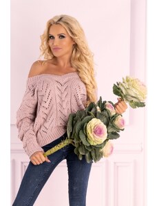 Merribel Плетен пуловер в розов цвят Manesa
