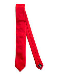 MONNI Копринена мъжка вратовръзка в червен цвят