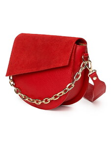 myOwn Дамска чанта Donna от естествена кожа, червена