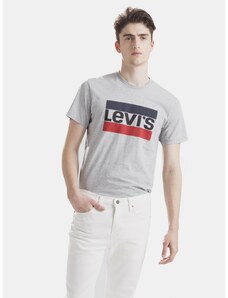Levi's Men's Grey T-Shirt with Levi's Print - Men's