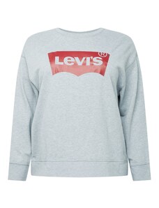 Levi's Plus Суичър 'PL Graphic Standard Crew' сив меланж / червено