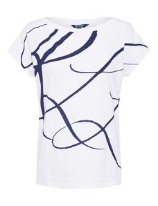 Lauren Ralph Lauren Тениска 'GRIETA' нощно синьо / бяло
