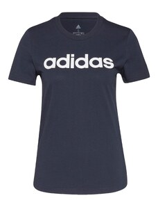 ADIDAS SPORTSWEAR Функционална тениска 'Essentials Logo' нейви синьо / бяло
