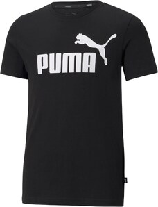 PUMA Тениска 'Essentials' черно / бяло