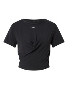 NIKE Функционална тениска 'One Luxe' черно / бяло