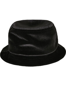 Urban Classics Кадифена шапка идиотка в черен цвят Velvet Bucket Hat