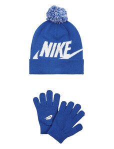 Nike Sportswear Комплект 'Mütze & Handschuhe' кралско синьо / бяло